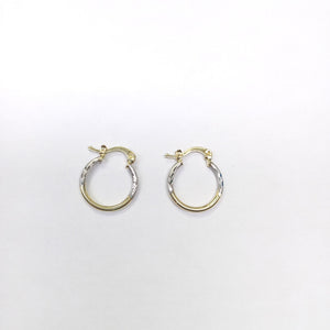 ARETES ARRACADAS COMBINADAS 14K 1.2 GR (NUEVO)