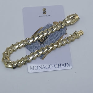 PULSERA CABALLERO MONACO ORO 10K 12.1 (NUEVO)