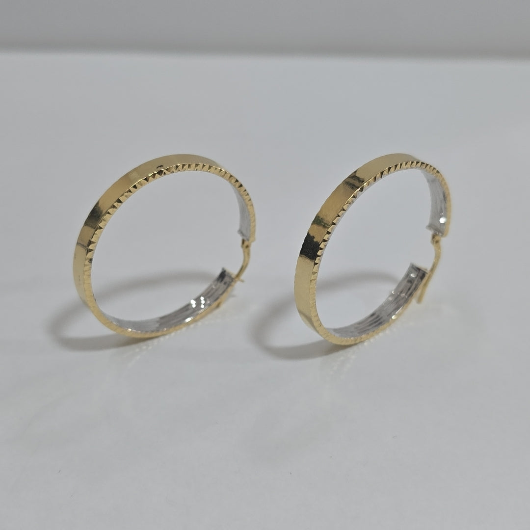 ARRACADAS PAR ORO,ORO BLANCO 14 K 3,30 GRMS (SEMINUEVO)