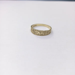 ANILLOS ARGOLLA DE LA SUERTE 10K TALLA 7 1.1 GR (NUEVO)