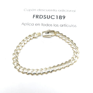 PULSERA CABALLERO MONACO ORO 10K 9.5 (NUEVO)