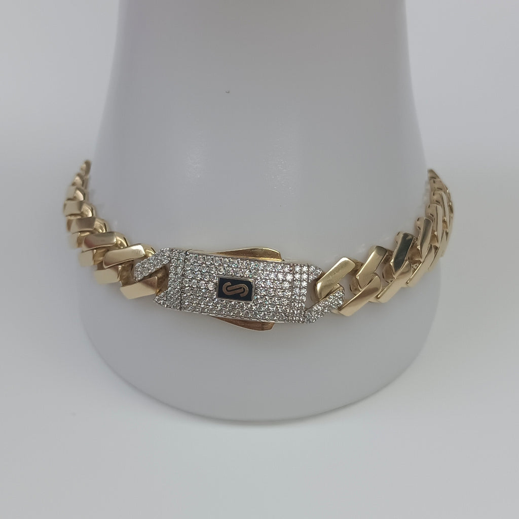 PULSERA CABALLERO MONACO ORO 14K 14.6 (NUEVO)