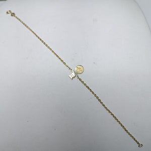 PULSERA TEJIDO ESPECIAL FIG NIÑO 14K 18 CM 1.4 GR (NUEVO)