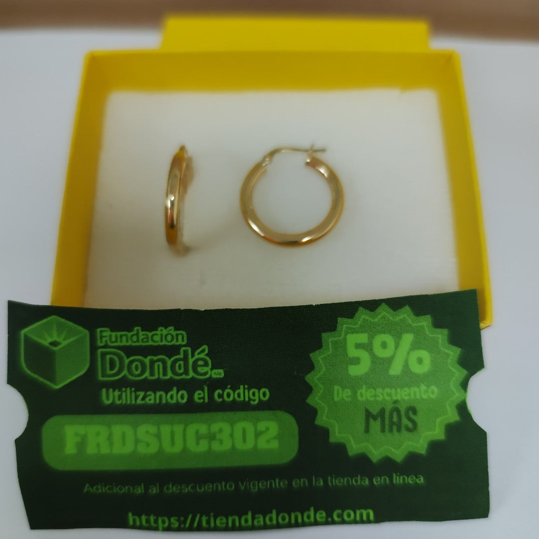 ARRACADAS ORO 14K 1.5 (NUEVO)
