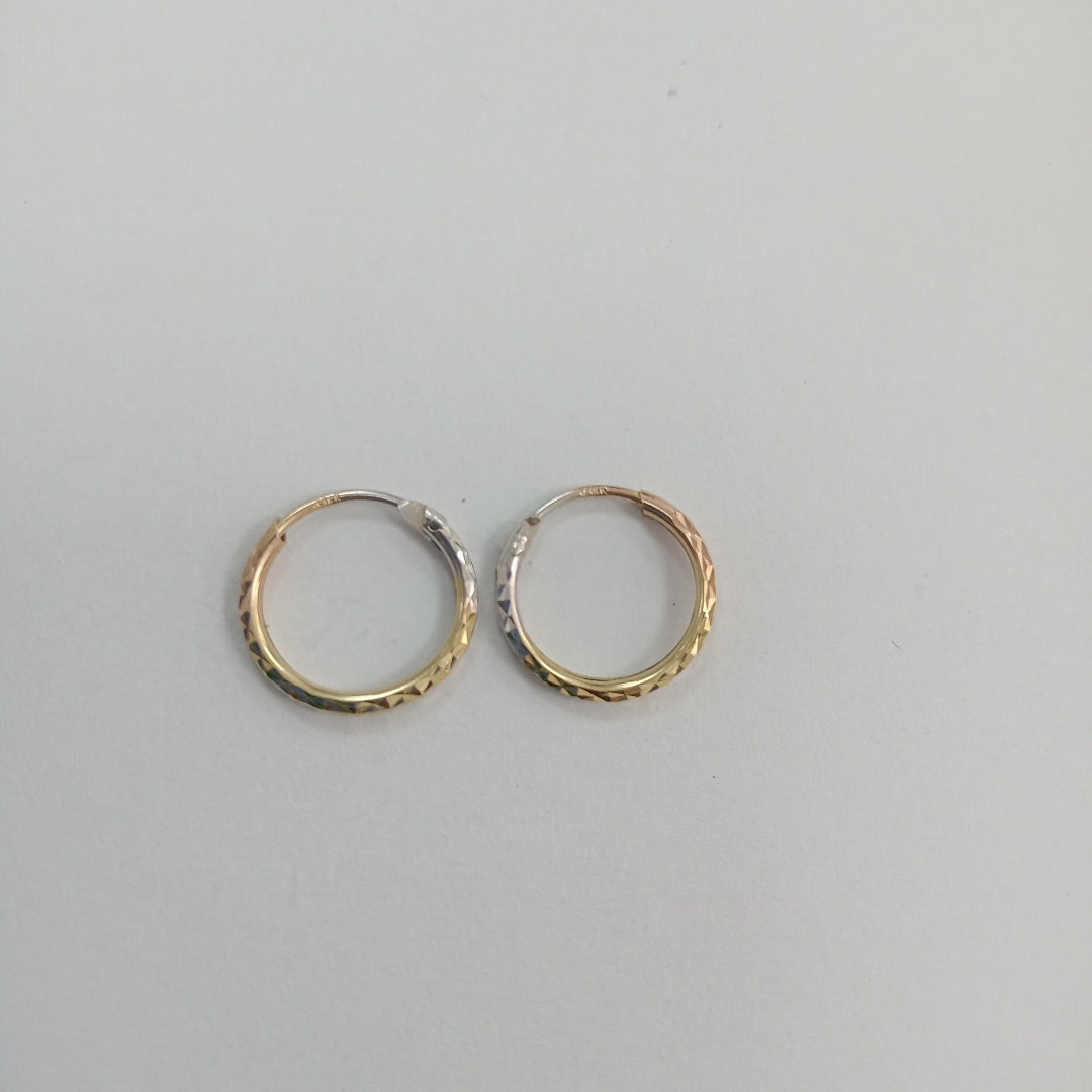 ARRACADAS PAR ORO 14 K 1,00 GRMS (SEMINUEVO)