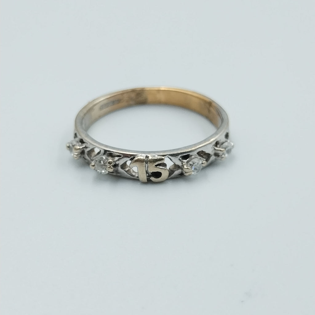 ANILLITO ORO COMBINADO 14 K 2,20 GRMS (SEMINUEVO)