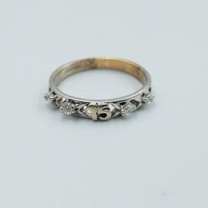 ANILLITO ORO COMBINADO 14 K 2,20 GRMS (SEMINUEVO)