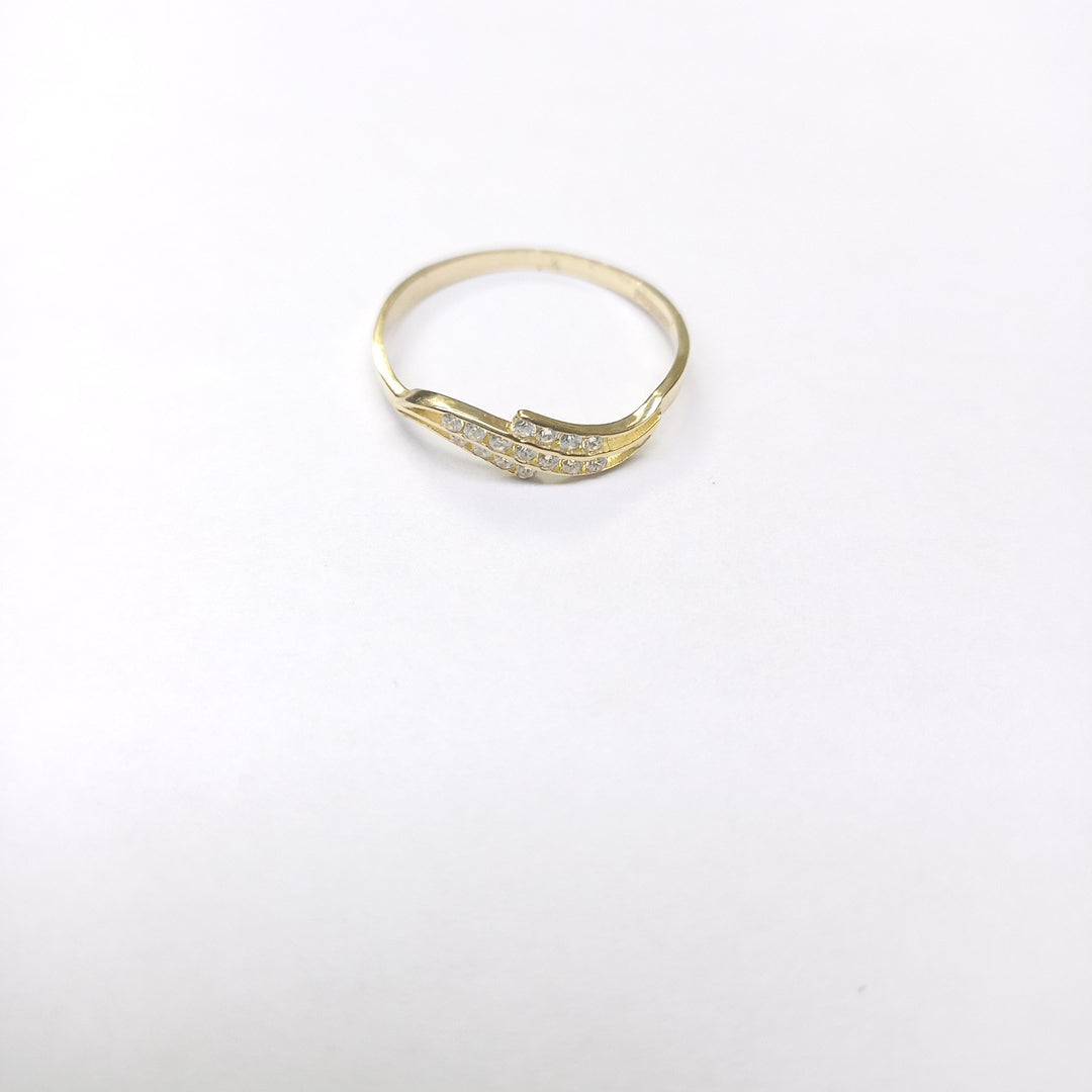 ANILLOS CON CIRCONIAS 14K TALLA 7 0.8 GR (NUEVO)