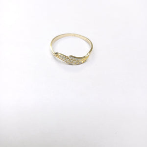ANILLOS CON CIRCONIAS 14K TALLA 7 0.8 GR (NUEVO)