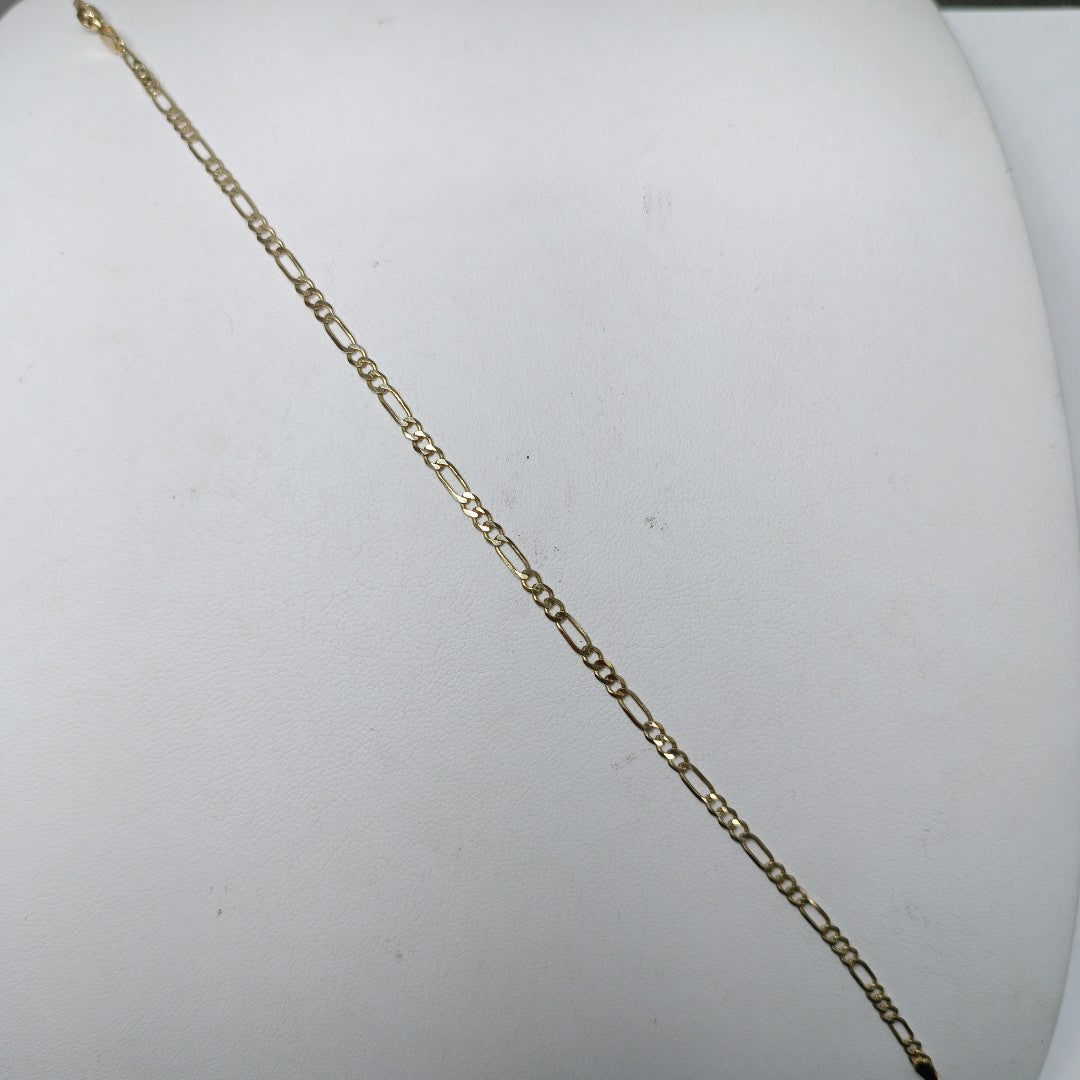 PULSERA TEJIDO 3X1 14K 21 CM 2.2 GR (NUEVO)