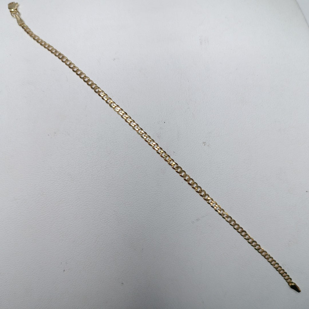 PULSERA TEJIDO BARBADA 14K 18 CM 2.1 GR (NUEVO)