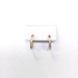 ARETES ARRACADAS C CIRCONIAS 14K 2.3 GR (NUEVO)