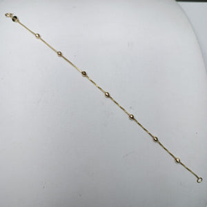 PULSERA ESPECIAL CON BOLITAS 14K 18 CM 1.4 GR (NUEVO)