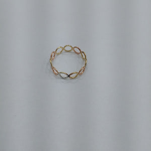 ANILLITO ORO COMBINADO 14 K 1 GRMS (SEMINUEVO)