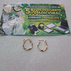 ARETES ARRACADAS TORZAL 14K 1.2 GR (NUEVO)
