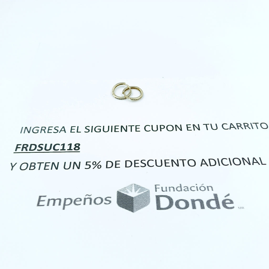 ARRACADAS PAR ORO 10 K 1 GRMS (SEMINUEVO)
