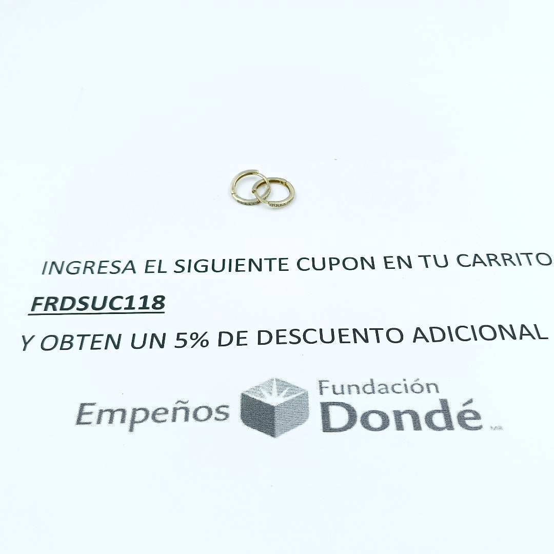 ARRACADAS PAR ORO 10 K 1 GRMS (SEMINUEVO)