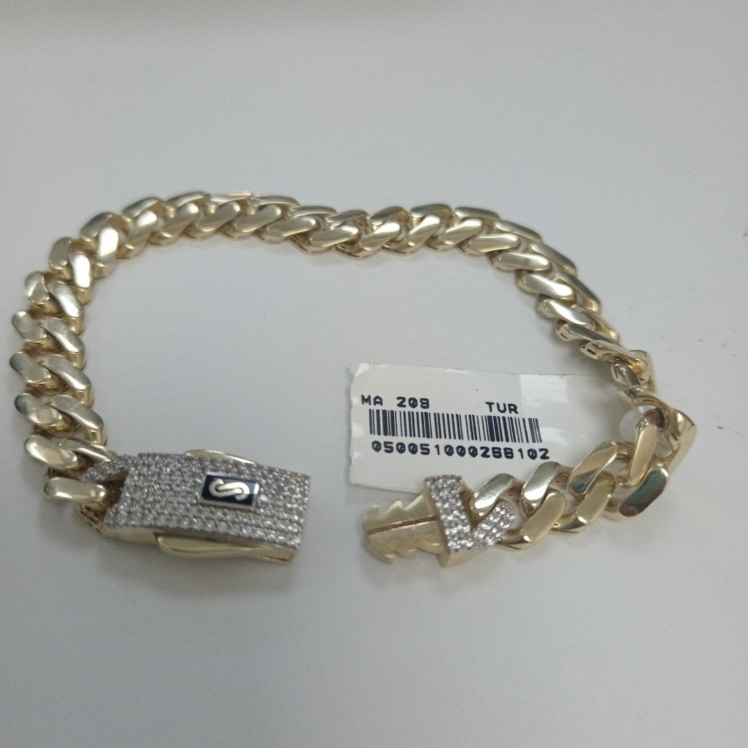 PULSERA MONACO ORO 10K 9.2 (NUEVO)