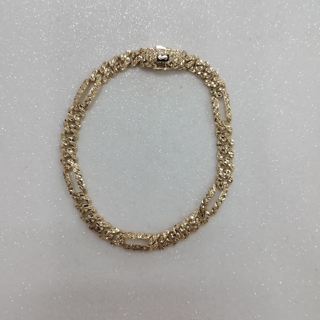 PULSERA CABALLERO MONACO ORO 10K 7 (NUEVO)