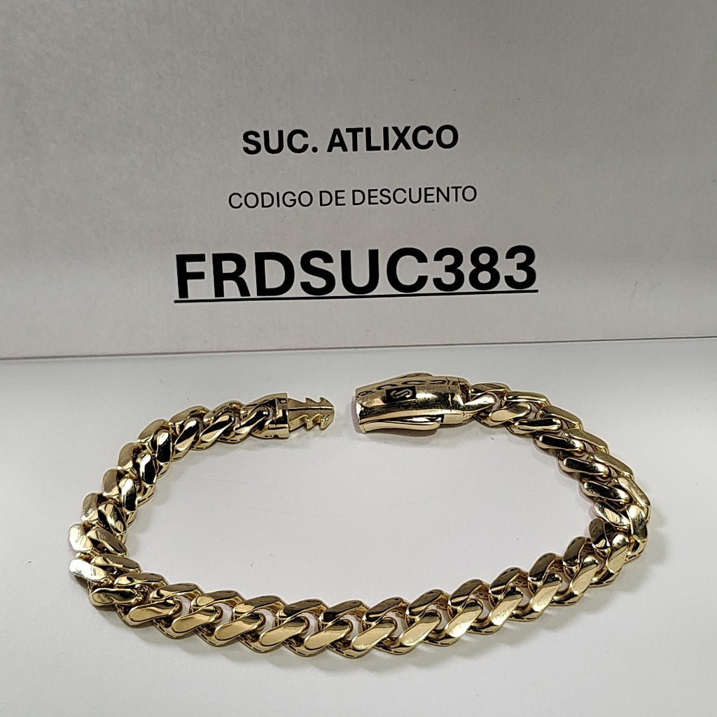 PULSERA CABALLERO MONACO ORO 14K 13.7 (NUEVO)