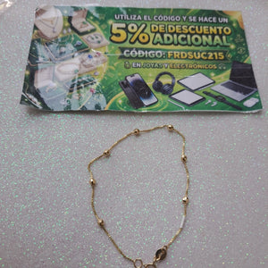 PULSERA ESPECIAL CON BOLITAS 14K 18 CM 1.4 GR (NUEVO)