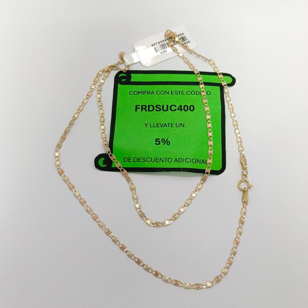 CADENAS TEJIDO GUCHI ORO 10K 55 CM 2.8 GR (NUEVO)