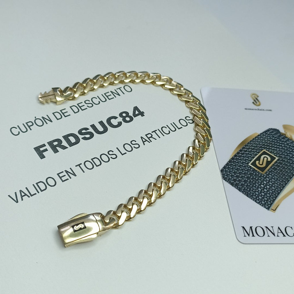 PULSERA MONACO ORO 14K 8.9 (NUEVO)