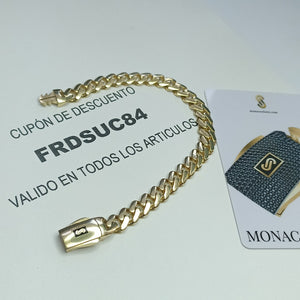 PULSERA MONACO ORO 14K 8.9 (NUEVO)
