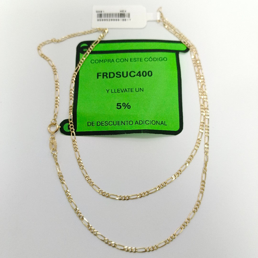 CADENAS TEJIDO 3X1 ORO 10K 55 CM 3.2 GR (NUEVO)