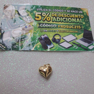DIJE TEJIDO CORAZON LISO 14K 1.2 GR (NUEVO)