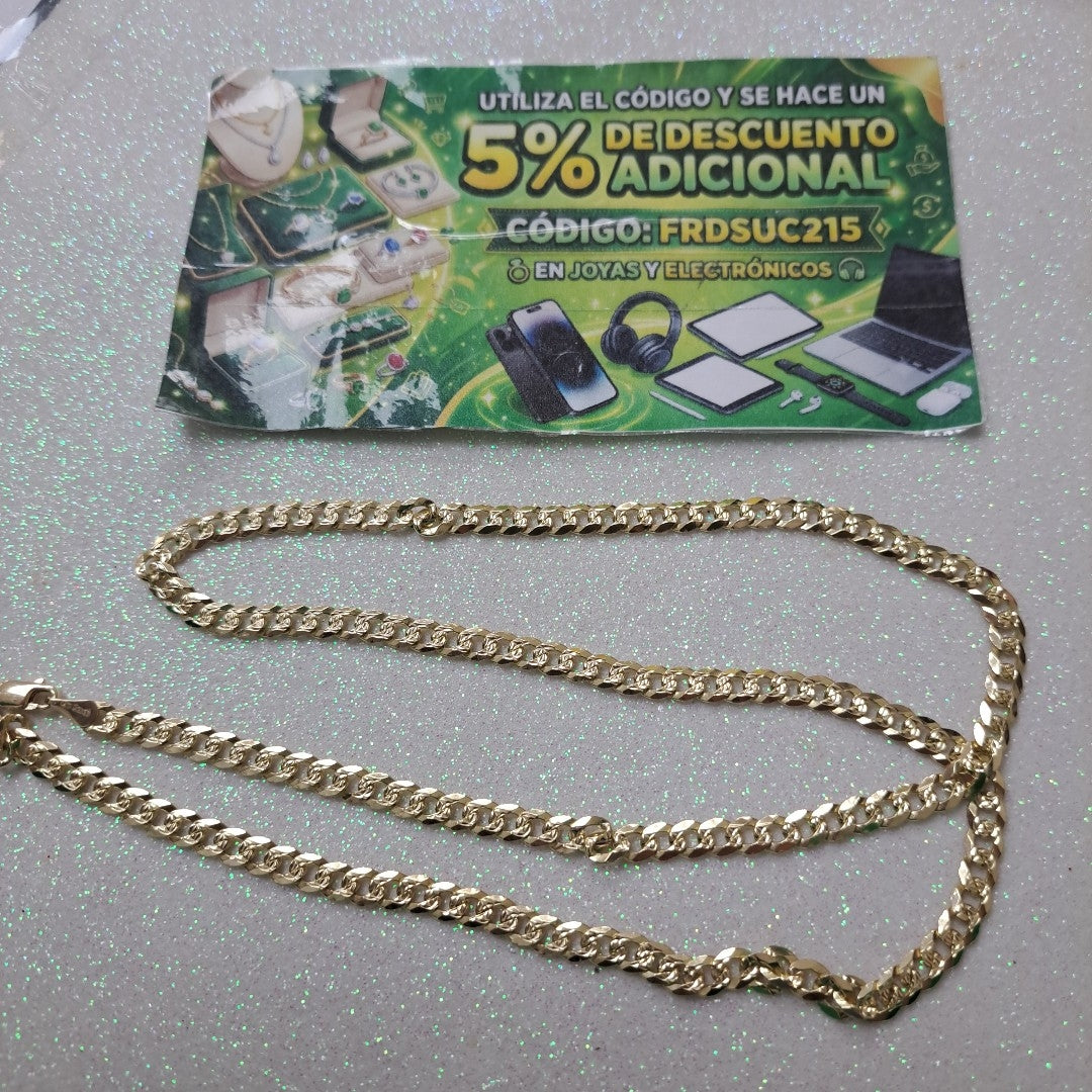 CADENA BARBADA 14K 60 CM 21.3 GR (NUEVO)