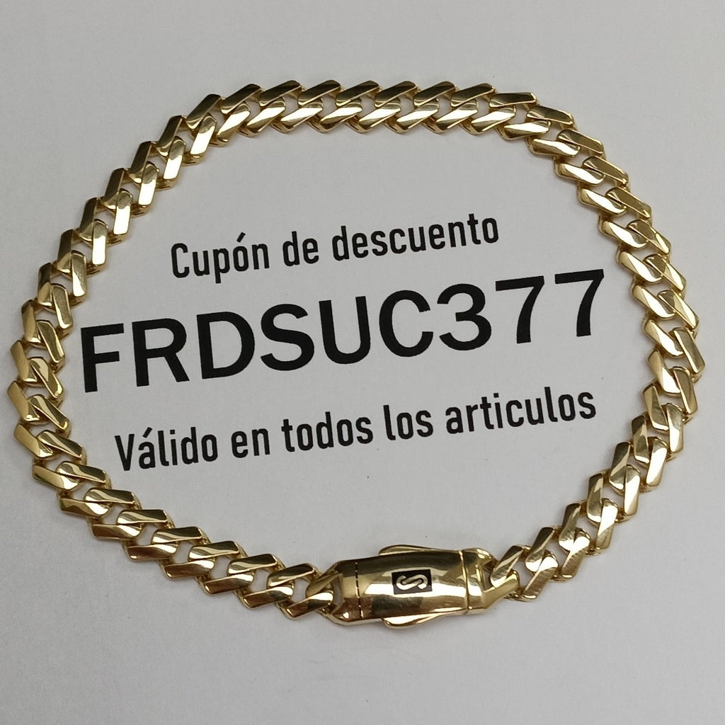 PULSERA CABALLERO MONACO ORO 14K 8.2 (NUEVO)