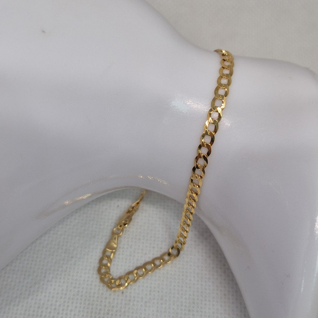 PULSERAS DAMA BARBADA AMARILLA ORO 14K 2.4 (NUEVO)