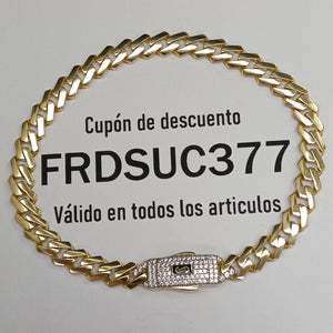 PULSERA CABALLERO MONACO ORO 10K 7.5 (NUEVO)