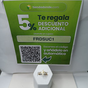 ANILLO ANILLITO FLOR C CIRCONIAS 14K 8 TALLA 2 GR (NUEVO)