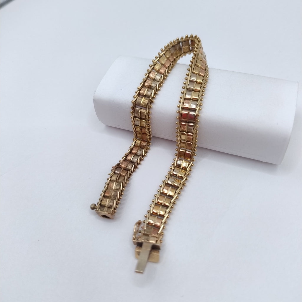 PULSERA ORO COMBINADO 14 K 9,60 GRMS (SEMINUEVO)