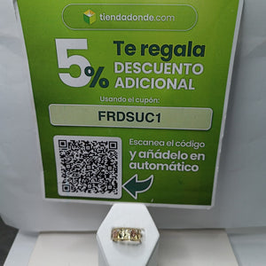 ANILLOS ARGOLLA DE LA SUERTE 10K TALLA 8 3 GR (NUEVO)