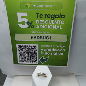 ANILLO ANILLITO C CIRCONIAS 14K 7 TALLA 2.2 GR (NUEVO)