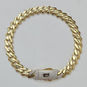 PULSERA CABALLERO MONACO ORO 14K 11.1 (NUEVO)