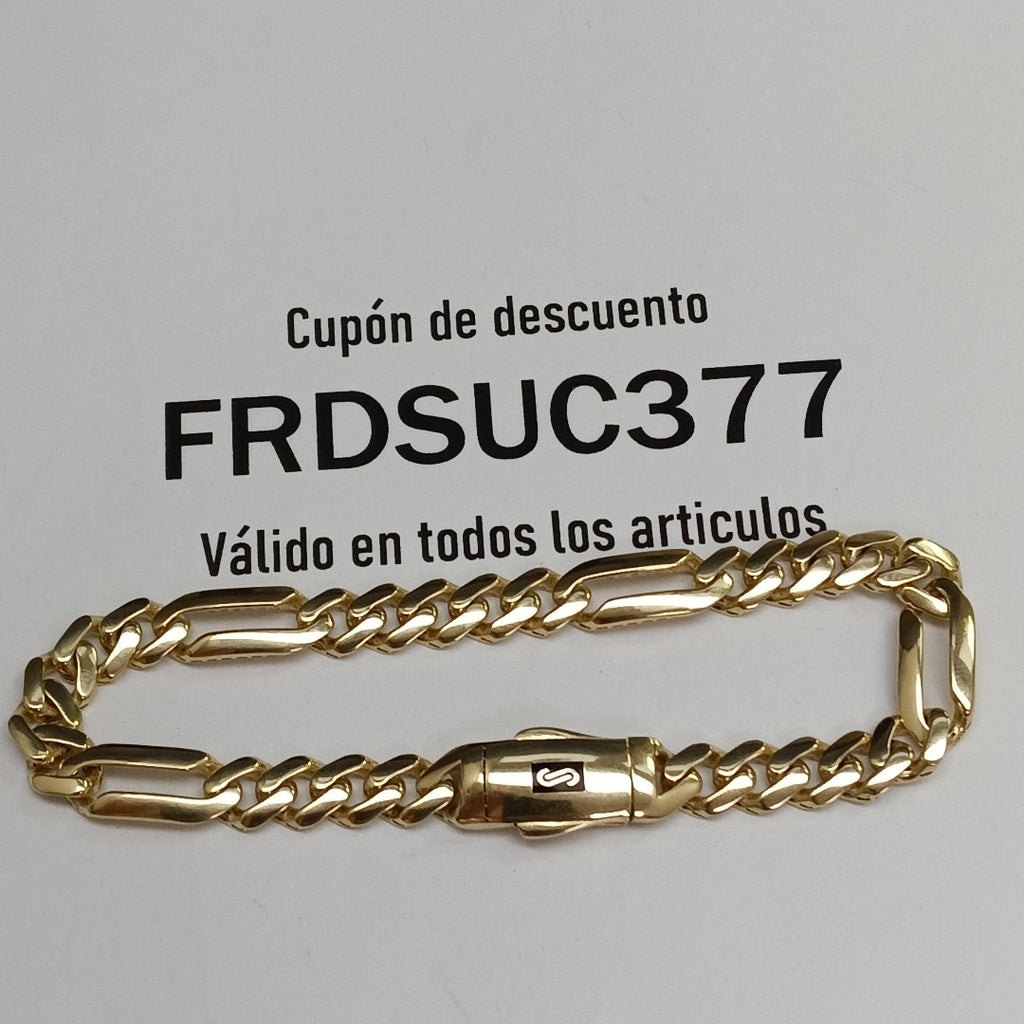 PULSERA MONACO ORO 14K 6.8 (NUEVO)