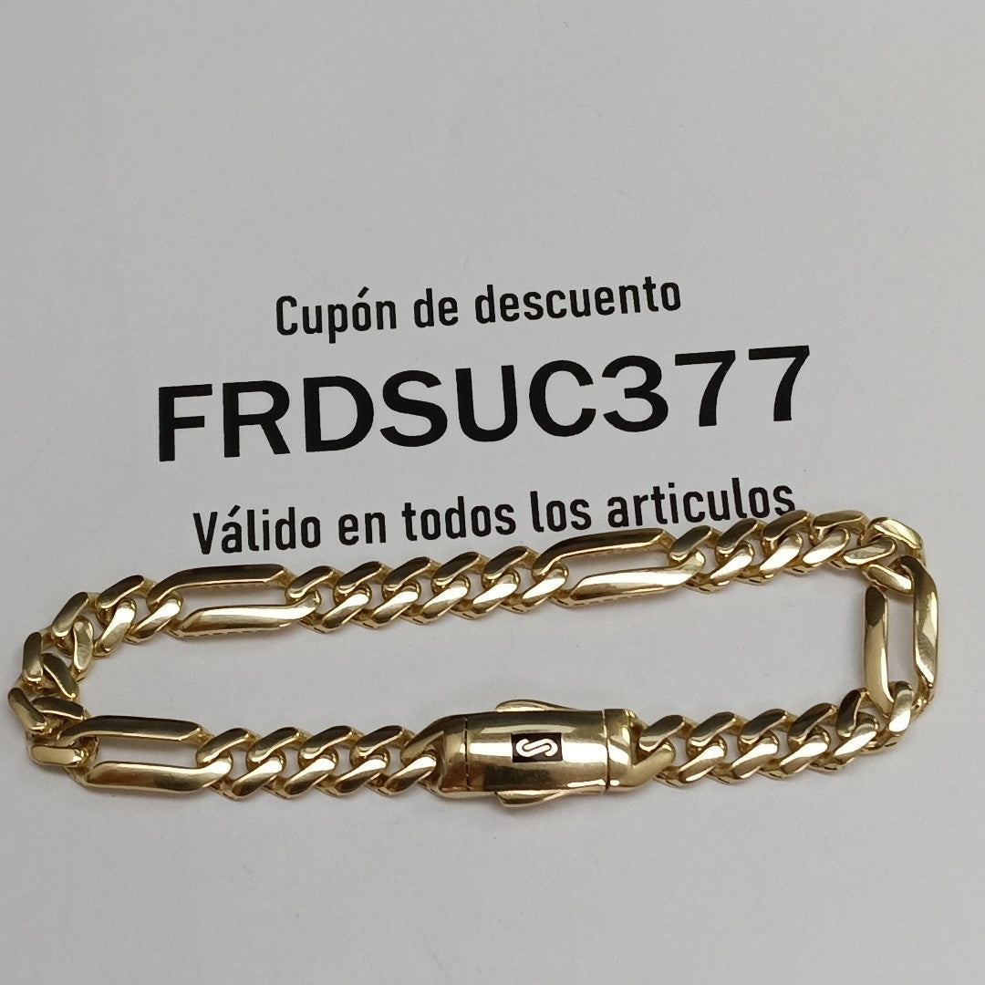 PULSERA MONACO ORO 14K 6.8 (NUEVO)