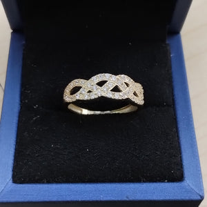 ANILLOS C CIRCONIAS 14K TALLA 8 2.5 GR (NUEVO)