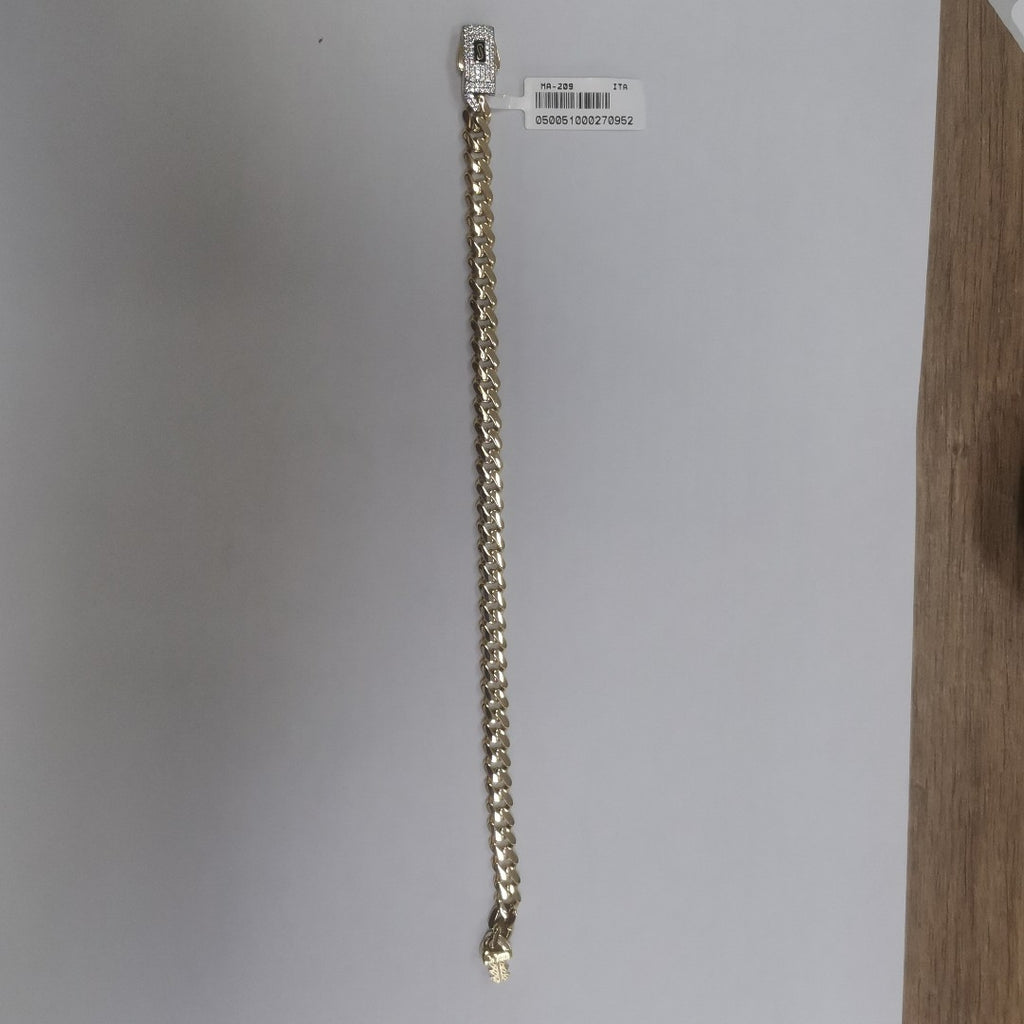PULSERA CABALLERO MONACO ORO 10K 7.3 (NUEVO)