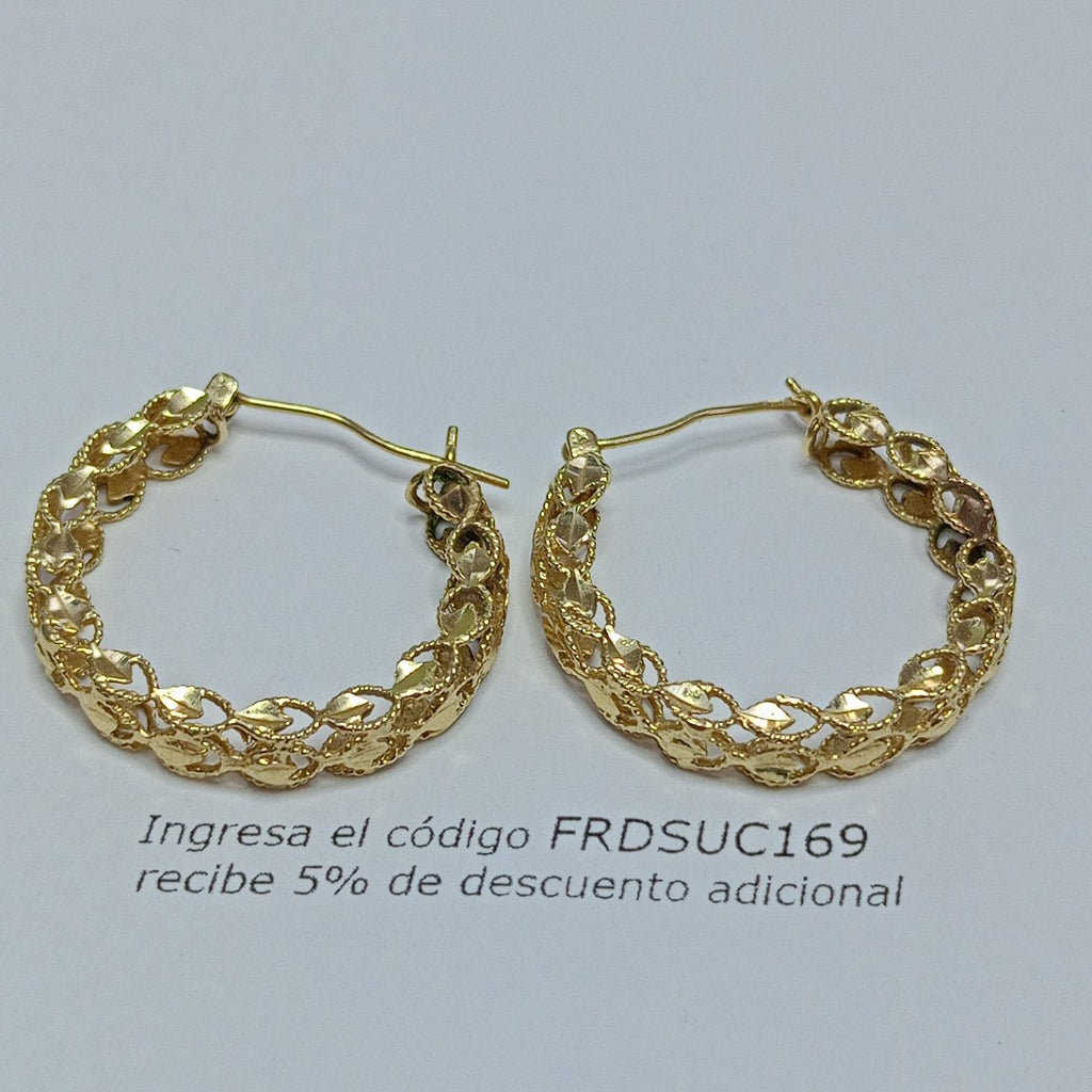 ARRACADAS PAR ORO 14 K 5,40 GRMS (SEMINUEVO)