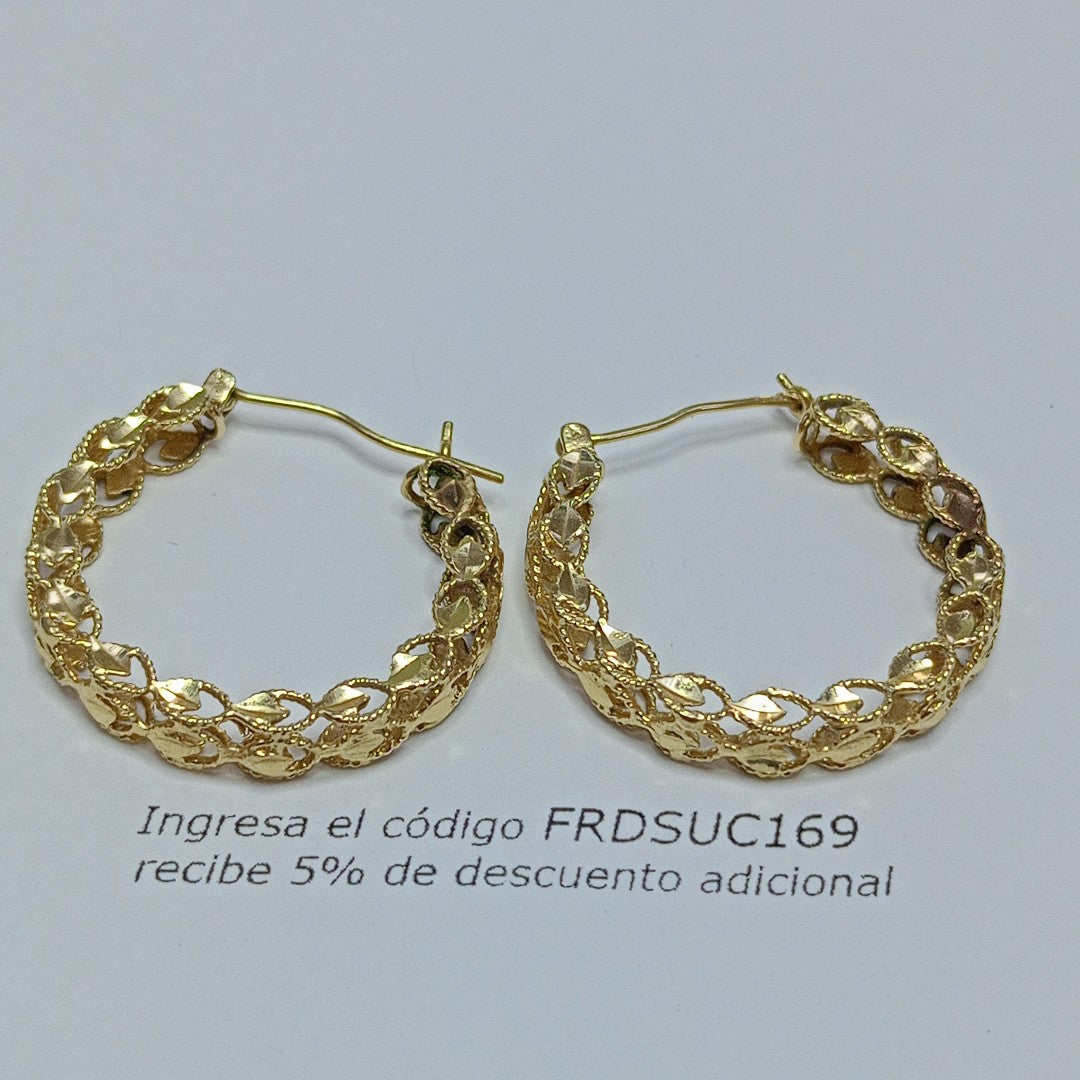 ARRACADAS PAR ORO 14 K 5,40 GRMS (SEMINUEVO)