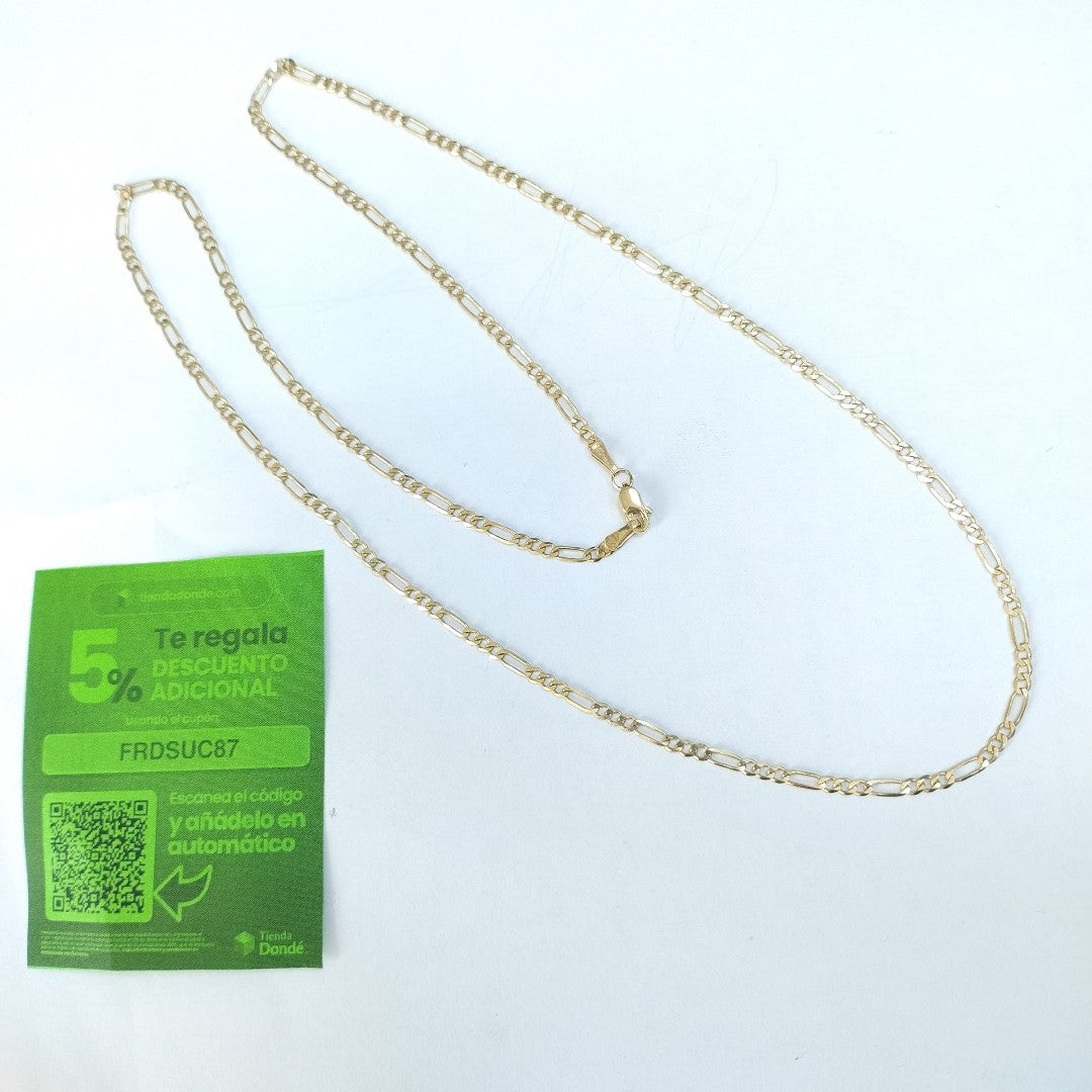 CADENA TEJIDO 3X1 14K 60 CM 5.7 GR (NUEVO)