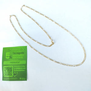 CADENA TEJIDO 3X1 14K 60 CM 5.7 GR (NUEVO)