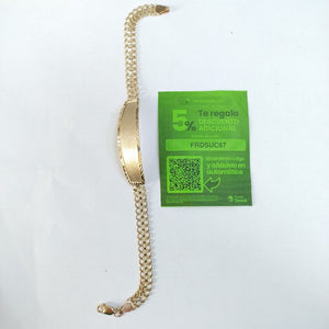 PULSERA ESCLAVA CHINO 14K 21 CM 9.9 GR (NUEVO)