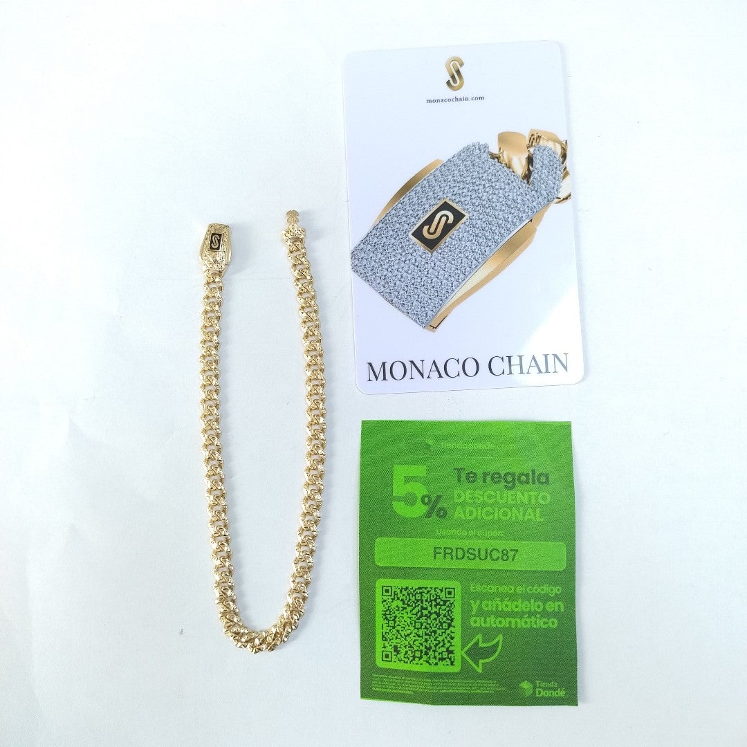 PULSERA CABALLERO MONACO ORO 14K 6 (NUEVO)