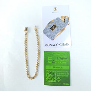 PULSERA CABALLERO MONACO ORO 14K 6 (NUEVO)